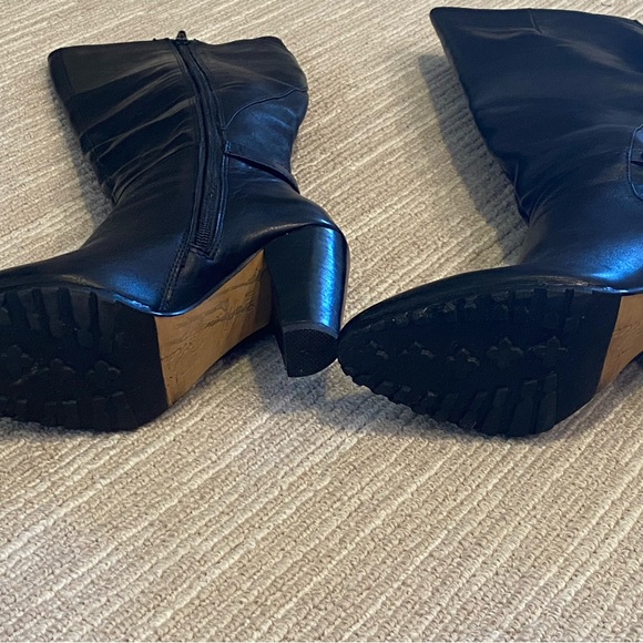 Marc Fisher tall leather heel boot. Rubber good grip sole. Size 5 1/2. - Picture 5 of 12
